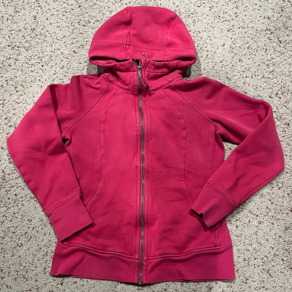 Lululemon full zip scuba hoodie, red, 10